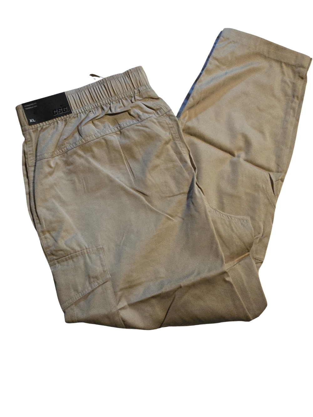 Champ's Men's Cargo Casual Drawstring Pants - XL Tan CSG